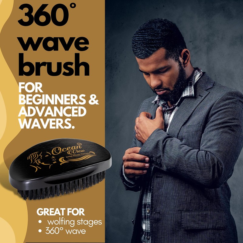Ocean View Pomade with Wooden Palm Brush for Men -