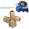 Air Compressor Valve Replacement Components Brass 4 Way Double Pipe