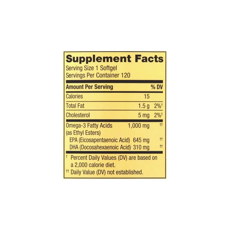 Omega 3 - 1000 mg - 120 cápsulas blandas con