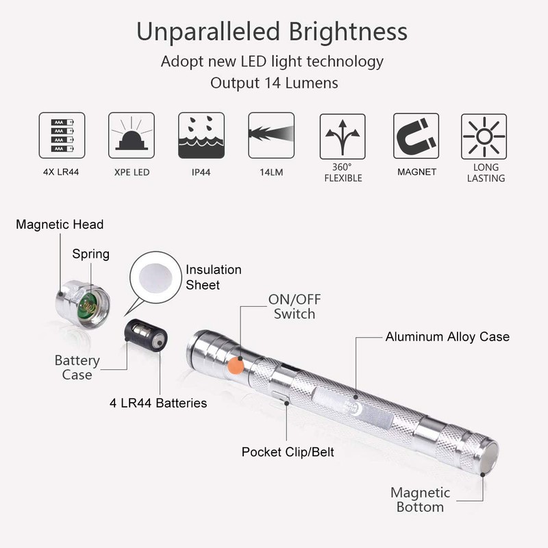 Magnetic Pickup Tool, Gifts for Men, Telescoping Magnet Flashlight, Gifts