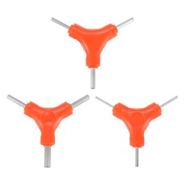 QUARKZMAN 3-Piece Y-Shaped 3-Way Hexagonal Key Set 2.5/3/4 mm 4/5/6 mm 5/6/8 mm Y-Type Hex Key Multi Portable Cycling Torque Power for Bicycle Repair Device Yellow