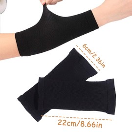 Line Mikrofaser Schutzhüllen für die Arme, Vielseitige Armkatheter-Abdeckband aus atmungsaktivem Design-Gewebe, Schutzhüllen für die Arme, Armschutz für dünne Haut Prellungen und Kratzer (Schwarz)