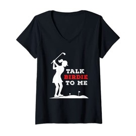 Womens Talk birdie to me V-Neck T-Shirt