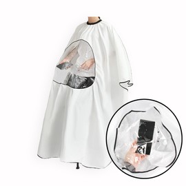 JERRY Barbershop Cutting Cape Long Cutting Cape Transparent Window