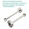 2 Pack Ceiling Mount Bracket, Stainless Steel Wardrobe Pipe Bracket