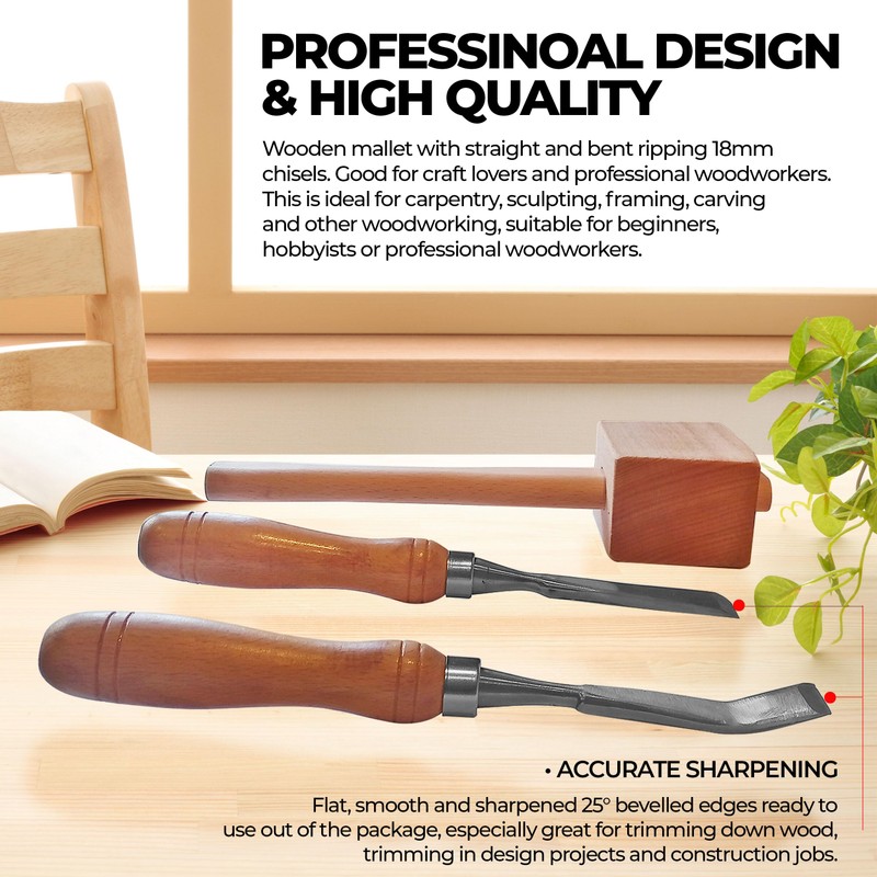 Generic Wooden Mallet Upholstery Tools, Camping Mallet Nail Hammer, Straight