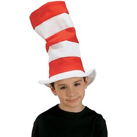 Child's Cat in the Hat Top Hat! Red & White! Book Character Fancy Dress!