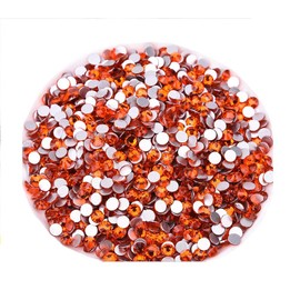 Jollin Glue Fix Crystal Flatback Rhinestones Glass Diamantes Gems for Nail Art Crafts Decorations Clothes Shoes(ss20 1440pcs, Lt Siam)