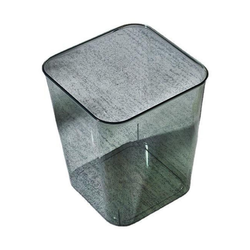 Open Waste Basket Acrylic Transparent Large Capacity Multifunctional Garbage Container