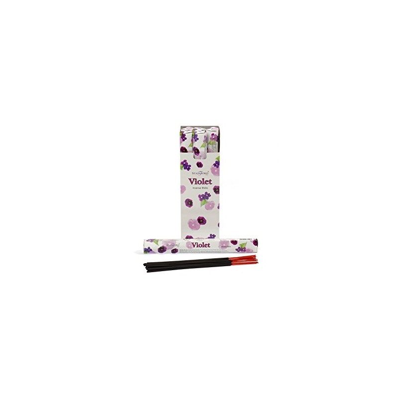 STAMFORD INC. 37104 Violet Incense Sticks, 20 Sticks x 6