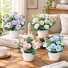 ZYUQFAN Small Fake Plants in Pots, Artificial Plants Indoors with