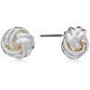 Napier "Classics" Silver-Tone Knot Stud Earrings