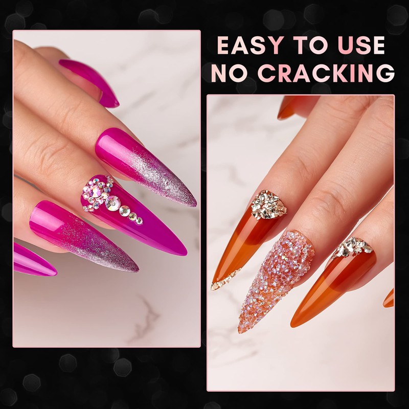 Makartt 500pcs Long Stiletto Nail Tips Full Cover False Nails