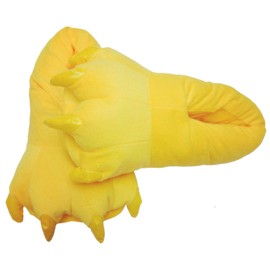 Honeystore Unisex Soft Plush Home Slippers Animal Costume Paw Claw Shoes Yellow L
