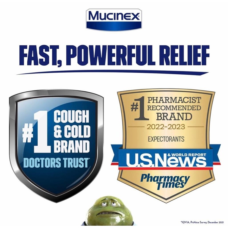 1200 mg Mucinex 12 Hr Max Strength chest Congestion Expectorant