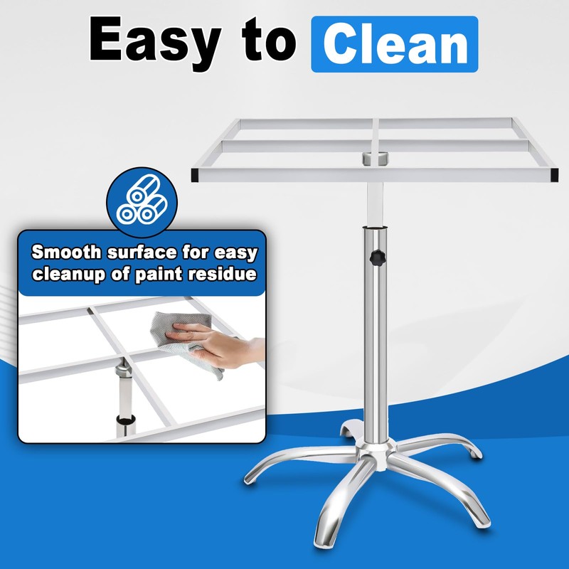 CUBELLIN 360° Rotating Paint Rack Stainless Steel Spray Paint Stand