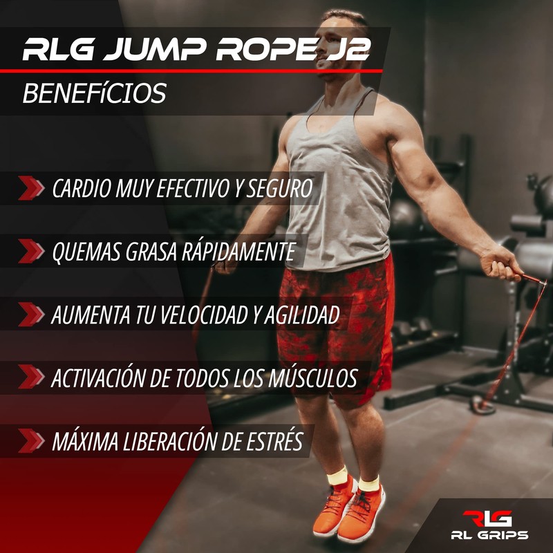 RL Grips® Aluminium Crossfit Skipping Rope with Non-Slip Handle -