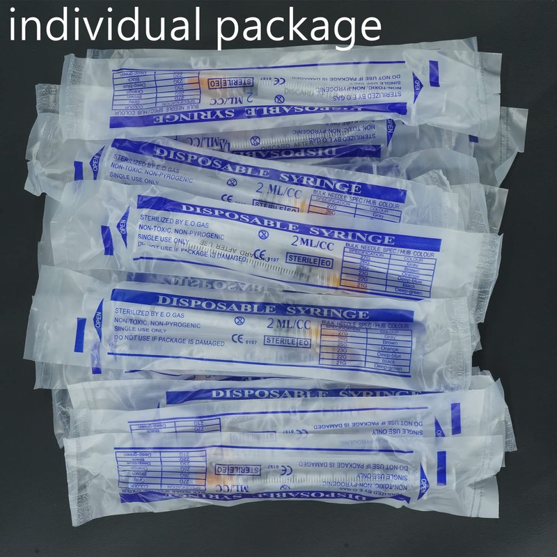 20 Pack 2.5ml Plastic Disposable Lab Utensils with 25Ga 1