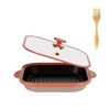 Microwave Grill Pan with Glass Cover - Bacon Cooker, Crisper