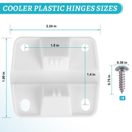 UASAM Cooler Plastic Hinges and ice Screws for Coleman Cooler Hinges Replacement