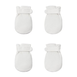 Newborn Baby No Scratch Mittens Stay On, 100% Cotton Breathable, Adjustable Infant Gloves for Baby Boys Girls Mittens