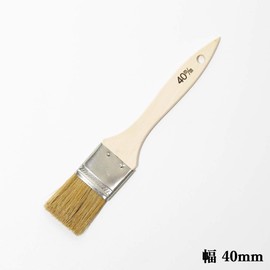 Hake City Brush Gold Roll Rack Brush, Wooden Handle, White Pig Bristle, 1.6 inches (40 mm), Set of 10