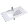 Walnest 36" Drop-In Rectangular Ceramic Bathroom Vanity Sink Top with
