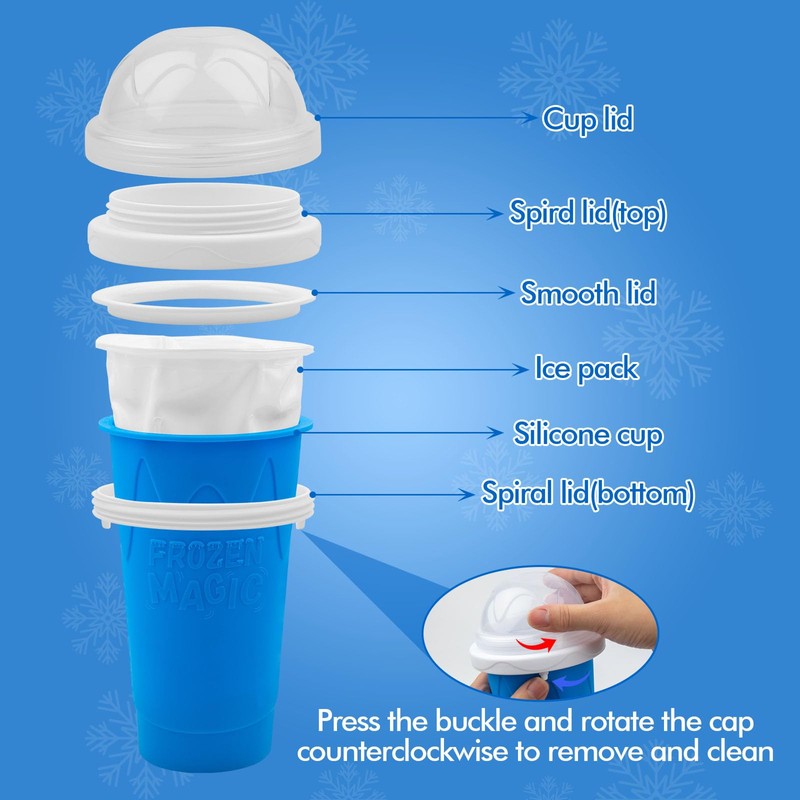 Slushie Maker Cup - DIY Magic Slushy Maker Squeeze Cup,