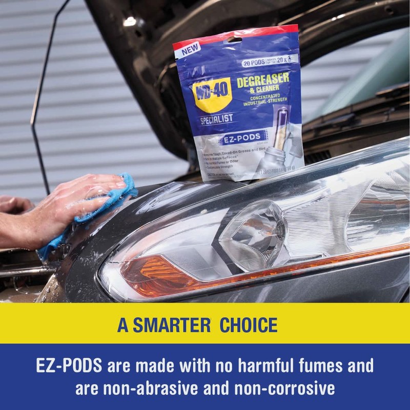WD-40 Specialist Degreaser and Cleaner EZ-PODS, Customizable Industrial-Strength Concentrate, Multi-Surface
