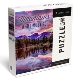 Buena Vista, Colorado, John Muir, The Mountains are Calling, Sunset and Lake, Photograph (1000 Piece Puzzle, Challenging Jigsaw Puzzle for Adults, Made in USA)