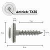 Plumbing Screws Stainless Steel A2 with EPDM Sealing Washer 15