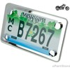 LFPartS Motorcycle Polished Slim Style Stainless Steel License Plate Frame,