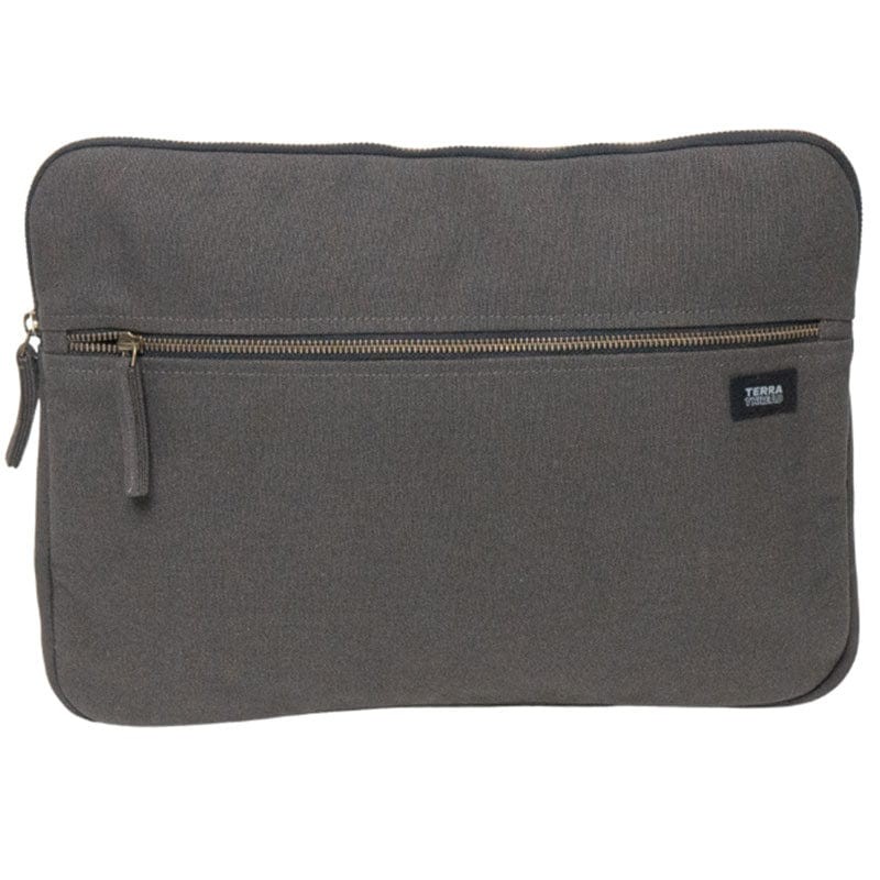 Terra Thread Organic Cotton Laptop Sleeve 15 Inch, Black