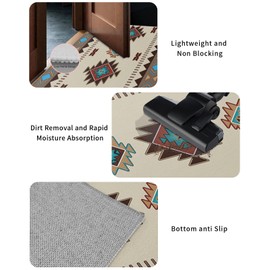 Front Door Mat, Non - Slip Absorbent Door Entry Mats, Doormats Indoor/Outdoor Entrance Small Rugs, Native American Indians of The American Southwest Doormat - Floor Mats for Home 20x32 Inch