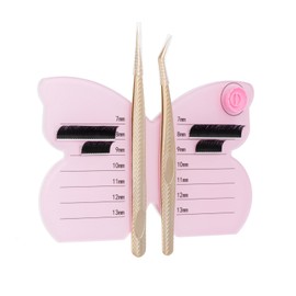 Lash Tiles for Lash Extensions, Eyelash Extension Pallet, Acrylic Eyelash Tray Holder, Lashes Supplies (Pink, 1 Pack)