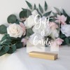 UNIQOOO 20 Pack 4" Gold Birch Wood Stands for Wedding