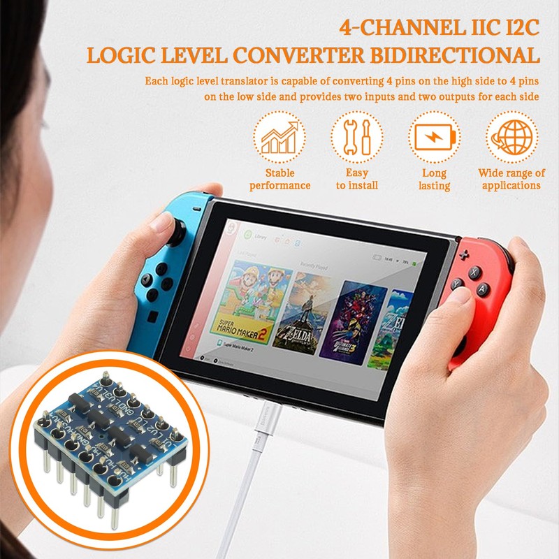 HUAREW IIC I2C Logic Level Converter Bi-Directional Module with 4