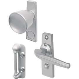 Prime-Line K 5000 Tulip Knob Latch, 1-3/4 In. Mounting Holes, Aluminum (1 Set)
