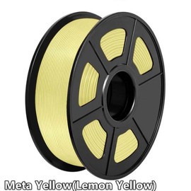 PLA/ PLA+/PLA META 1KG Standard Filament Neatly Wound 1.75mm ±0.02mm Accuracy Springtok for Easter day Mother‘s day gift print for fun:_Meta Yellow(Lemon Yellow)