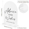 Acrylic Advice and Wishes Sign with Stand- 5"x7" Frosted Arch
