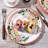 JASSEWRLY 60 Pcs Floral Paper Plates, 9" Letter M Tea