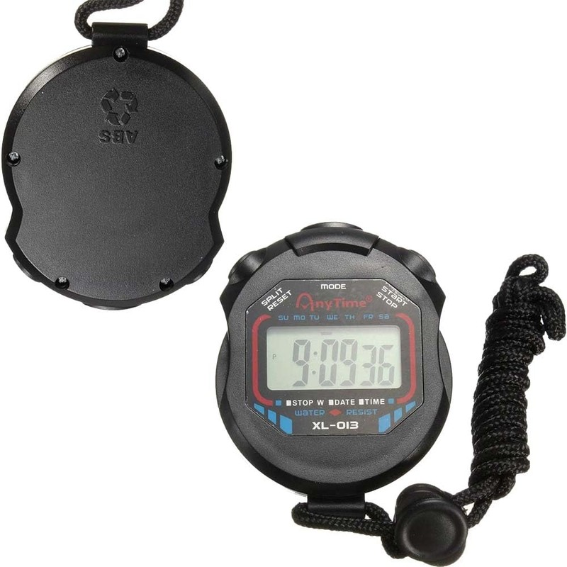 Digital Chronograph Sports Stopwatch Waterproof with Partial and Total Times