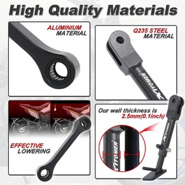 Xitomer Adjustable Kickstand & Lowering Link Fit for MT09/MT09SP/TRACER 9 GT 2021-2024, Fit for XSR 900 2022-2024 Motorcycle Side Stand & Lowering Kit