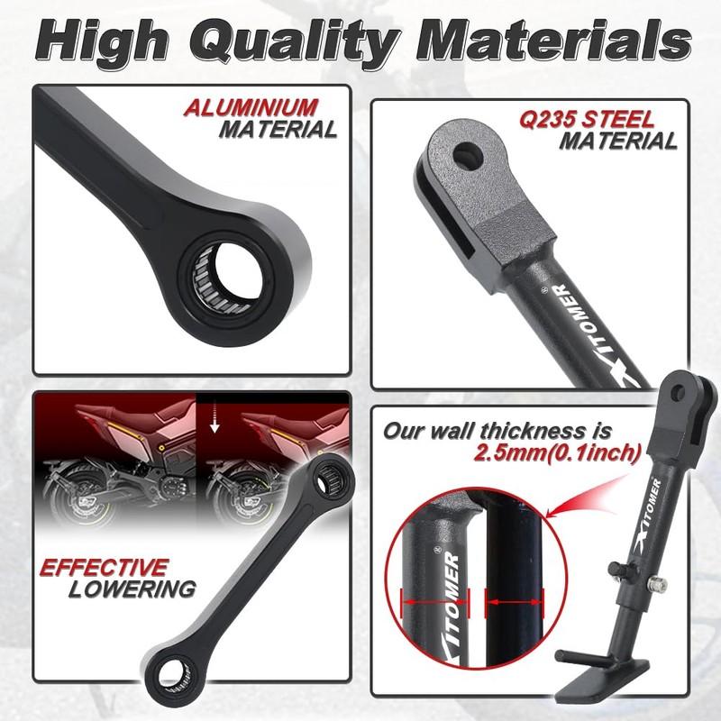 Xitomer Adjustable Kickstand & Lowering Link Fit for MT09/MT09SP/TRACER 9