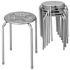 POWERSTONE Stackable Stools 6 Pack, Portable Stacking Bar Stools Iron