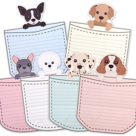 24 Pcs Letter Writing Stationery Paper Set Dog Design Greeting Cards with Envelopes for Kids Classroom Birthday Party