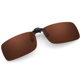 Br'Guras Clip-on Sunglasses, Leisure, Ultra Lightweight, Polarized Function, UV Reduction, Braun