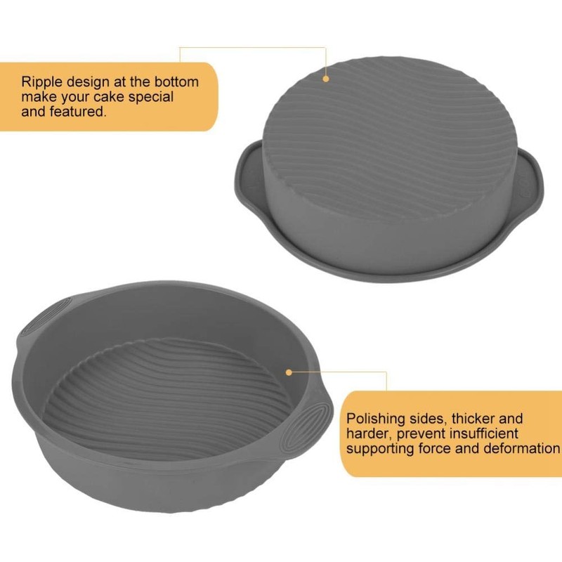 Forma Redonda de Silicón de Molde de Torta 9 Pulgadas