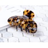 Prettyou Barrettes Hair Clip Clamp Celluloid Tortoise Shell 3.6 inches