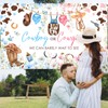Mocsicka Cowboy or Cowgirl Gender Reveal Backdrop Banner Western Rodeo